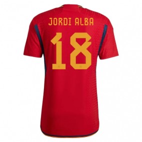 Spanien Jordi Alba 18 2023/2024 Hemma Fotbollströjor Kortärmad
